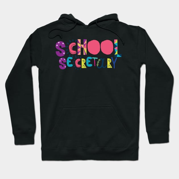 Cute School Secretary Gift Idea Back to School Hoodie by BetterManufaktur